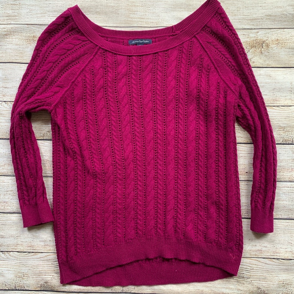 American Eagle | Purple Knitted Pullover Sweater